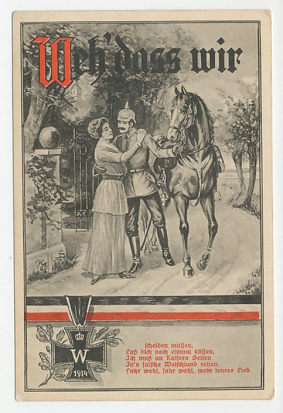 Fieldpost postcard Germany 1915 Soldier - Horse - WWI