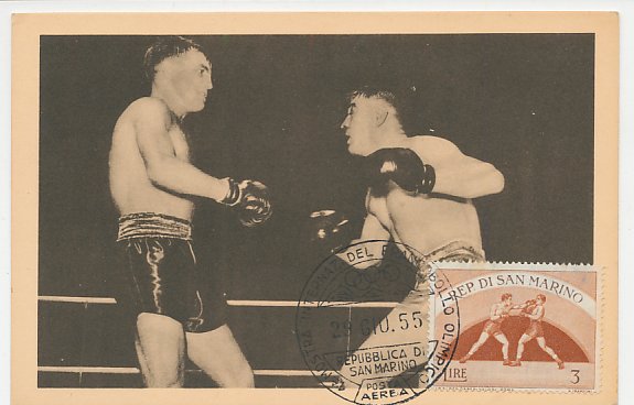 Maximum card San Marino 1955 Boxing