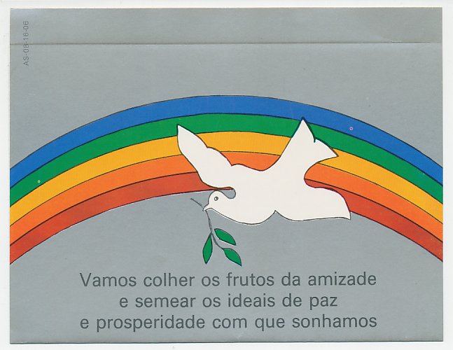 Postal stationery Brazil - Aerogramme Peace dove - Rainbow