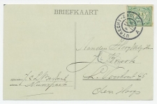 Nunspeet 1915 - Gefrankeerd met briefkaart uitknipsel