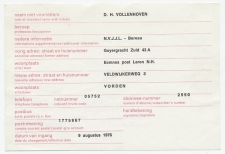 Verhuiskaart G. 42 Particulier bedrukt  Vorden 1976