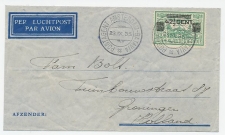 Postagent Amsterdam - Batavia 1935 : Ned. Indie - Groningen