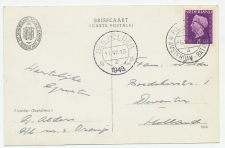 Postagent Amsterdam - Batavia (4) 1949 : naar Deventer