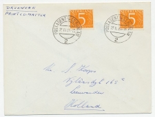 Postagent SS Rijndam 1964 : naar Leeuwarden
