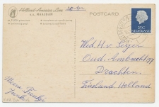 Postagent SS Maasdam 1966 : naar Drachten