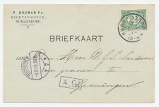 Firma briefkaart Beurtschipper Numansdorp 1910
