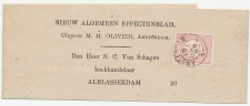 Em. 1876 Drukwerk wikkel Amsterdam - Alblasserdam