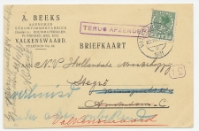 Valkenswaard - Amsterdam 1931 - Terug afzender