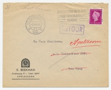 Apeldoorn - Den Haag 1948 - Vertrokken - Adres onbekend - Retour