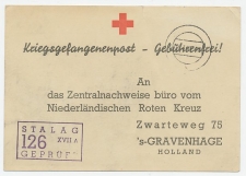 Rode Kruis Krijgsgevangenenpost Stalag XVII A - Den Haag 1941