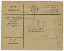 Dienst Den Haag - Feldpost 1940 - Zuruck Falsche Feldpostnummer