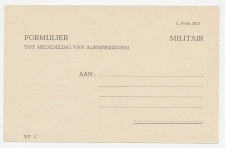 Militair / NAPO Formulier tot mededeling adreswijziging ( 1955 )