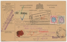Em. Bontkraag Pakketkaart Middelburg - Zwitserland 1920