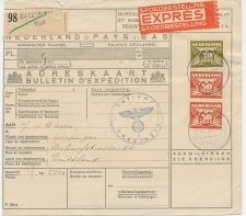 Em. Duif Expresse Pakketkaart Maastricht - Duitsland 1943
