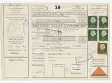 Em. Juliana Remboursement Pakketkaart Roden - Belgie 1965