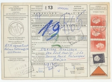Em. Juliana Remboursement Pakketkaart Uithoorn  - Belgie 1965