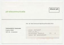 Dienst PTT Locaal te Amsterdam 1980 - Betr. Telefoon