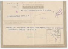 Telegram Brussel - Amsterdam 1956 - Per Telex naar Hengelo