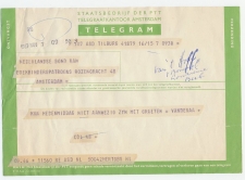 Telegram Tilburg - Amsterdam 1963