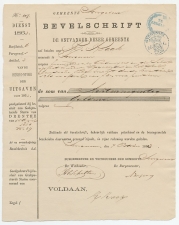 Te Zegelen - Overyssel 10 C. - Hoogeveen 1863 - Bevelschrift