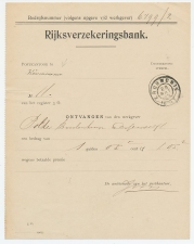 Krommenie 1905 - Kwitantie Rijksverzekeringsbank
