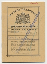 Boskoop 1956 - Spaarbankboekje Rijkspostspaarbank