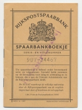 Utrecht 1968 - Spaarbankboekje Rijkspostspaarbank