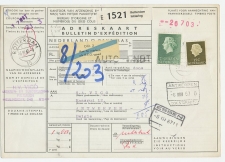 Em. Juliana Pakketkaart Rotterdam - Belgie 1967 - EEG goed