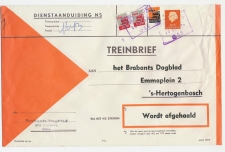 Treinbrief Oss - s Hertogenbosch 1966
