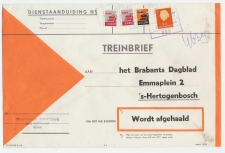 Treinbrief Oss - s Hertogenbosch 1966