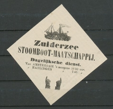 Advertentie 1870 Stoomboot Amsterdam - Harlingen