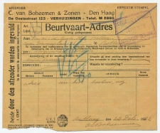 Beurtvaart - Adres Rotterdam - Den Haag 1932