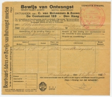 Beurtvaart - Adres Baarn - Den Haag 1930