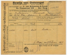 Beurtvaart - Adres Den Haag - Aerdenhout 1931