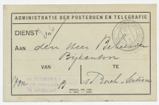 Dienst Spoorweg Postkantoor 1 Utrecht - s Hertogenbosch 1921