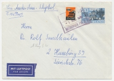Treinbrief Groningen - Schiphol - Duitsland 1965 - Per luchtpost