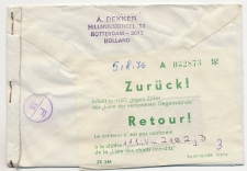 Rotterdam - DDR 1976 - Censuur - Retour - Verboden inhoud