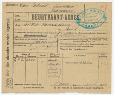 Beurtvaart - Adres Zaandam - Zeist 1921
