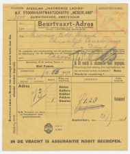 Beurtvaart - Adres Amsterdam - Zeist 1931