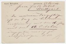Briefkaart G. 25 Particulier bedrukt  Amsterdam 1882