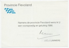 Briefkaart G. 363 Particulier bedrukt Flevoland 1986