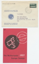PTT Introductiefolder ( Engels ) Em. Europa 1957 