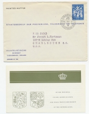PTT Introductiefolder ( Engels ) Em. Jubileum 1962