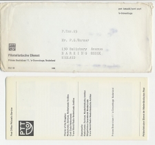 PTT Intro.folder ( Engels / Duits )  Em. Statuut 1969 + andere  