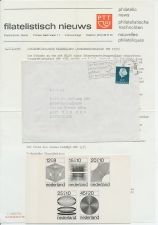 PTT Persbericht ( Duits ) Em. Zomer  1970