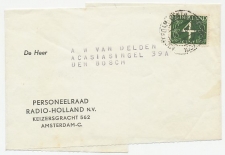 Em. Cijfer Drukwerk wikkel Amsterdam - s Hertogenbosch 1957