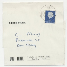 Em. Juliana Drukwerk wikkel Texel - Den Haag 1967