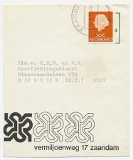 Em. Juliana Drukwerk wikkel Zaandam - Rijswijk 1972