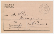 Dienst PTT Oisterwijk - Moergestel 1919 
