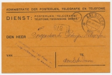 Dienst PTT Aalsmeer - Amsterdam 1922